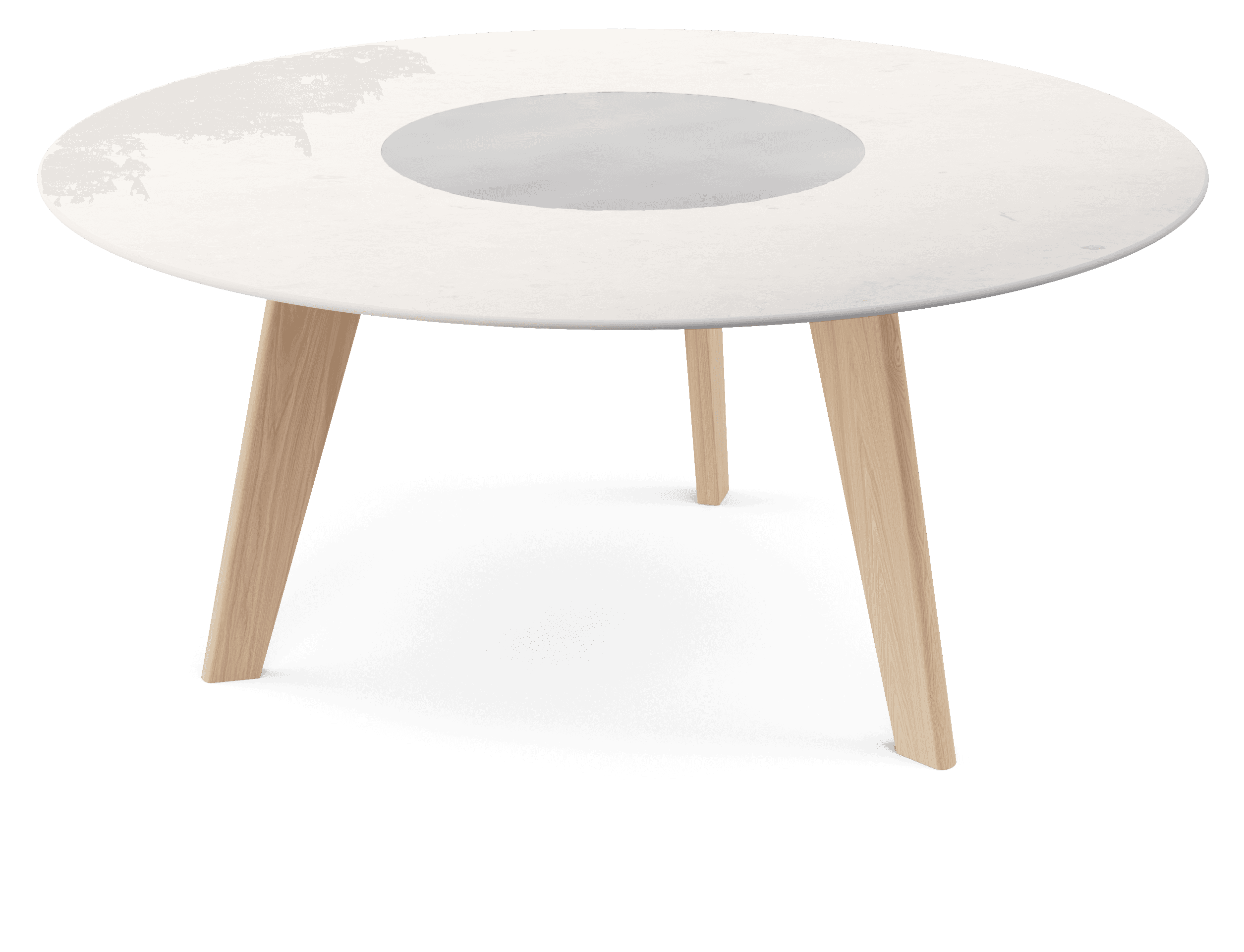 Q-Olento Teppanyaki-Tisch mit Keramik-Tischplatte und Edelstahlbeinen